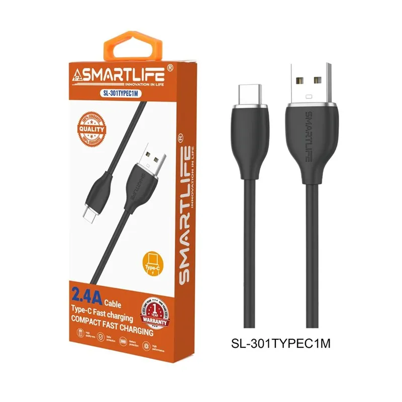 2.4A Type-C Cable 1M (Black)