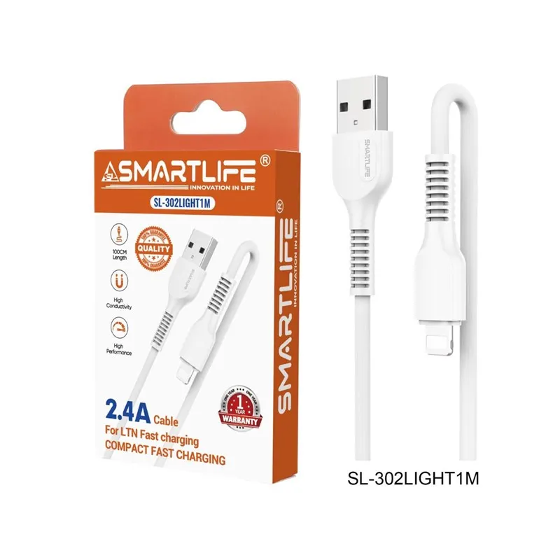 2.4A Lightning Cable with Spring Guard 1M